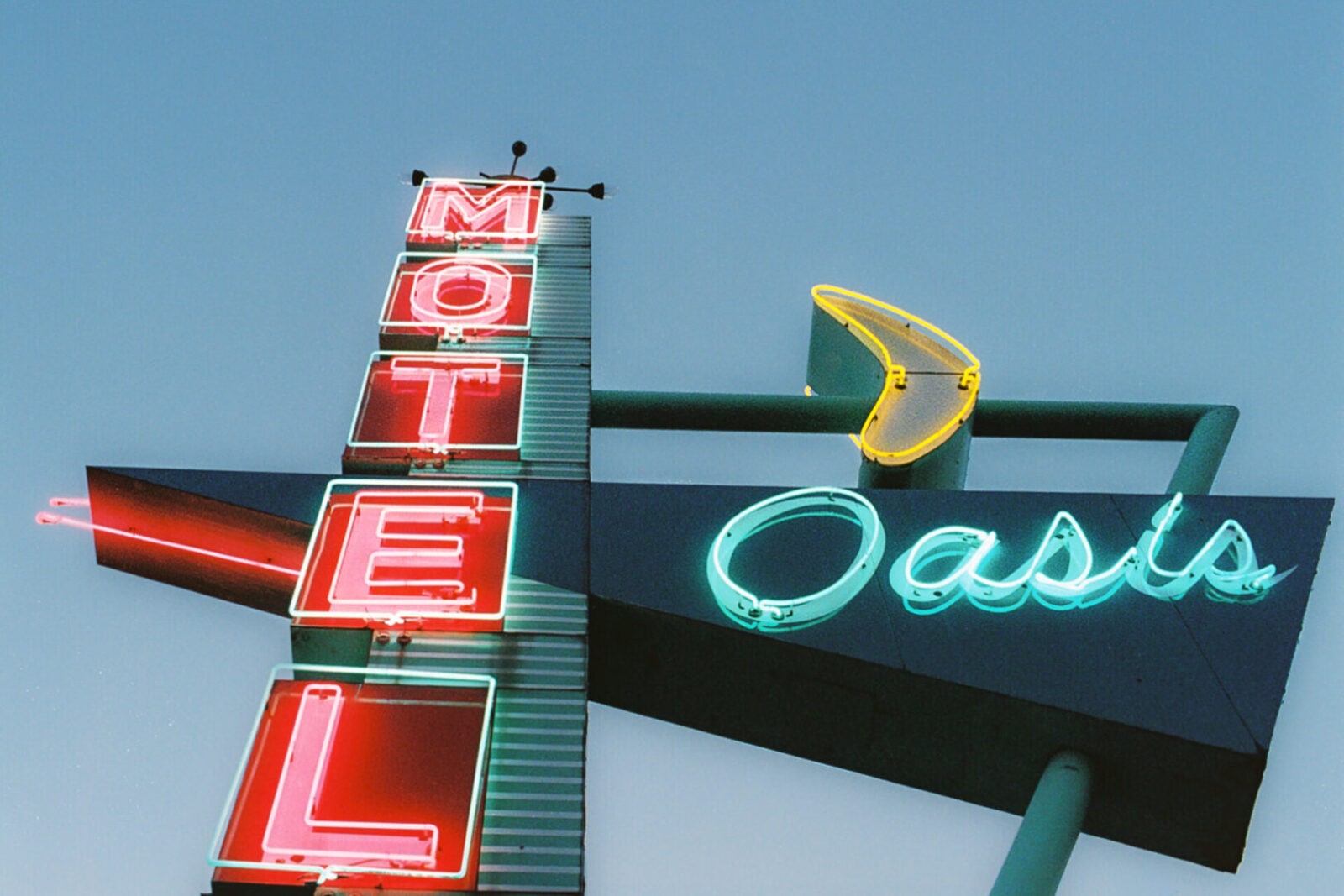 Historic Route 66 Tulsa OK Oklahoma Oasis Motel Neon Sign