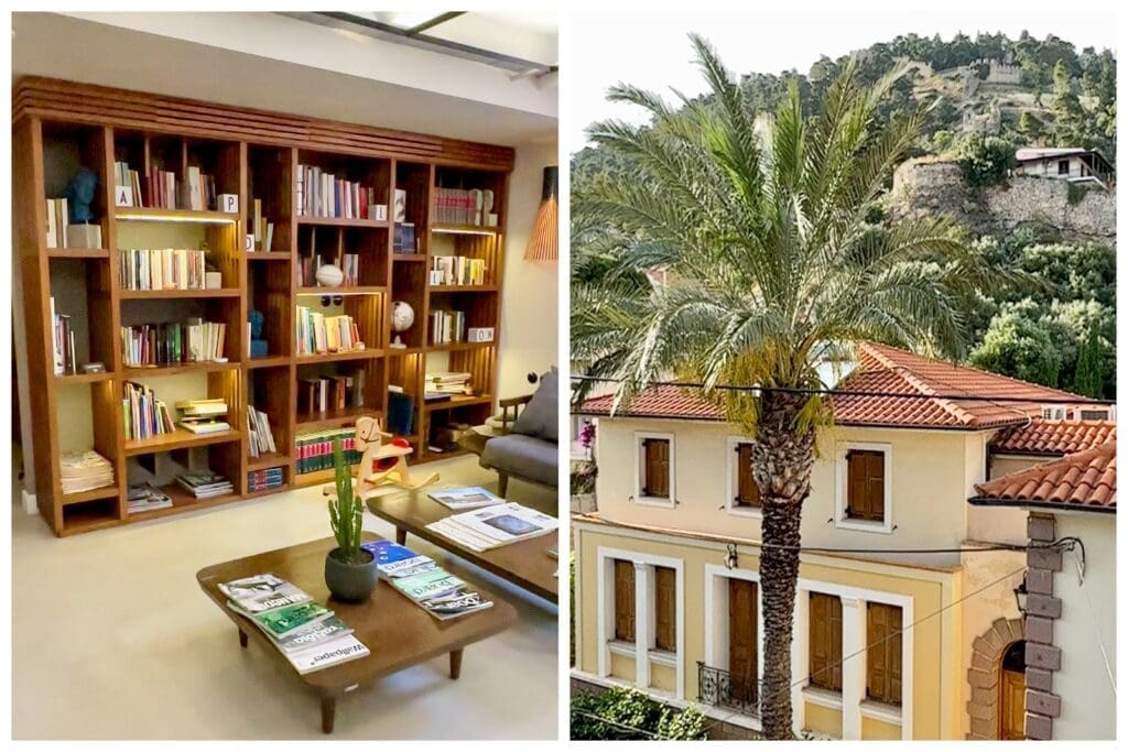 The borrowing library at this central Hotel in Nafpaktos